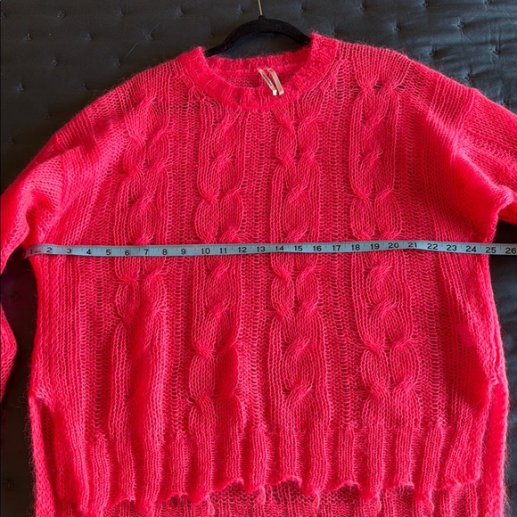 Anthropologie Light Women's Fluorescent Pink Sweater - Picture 3 of 5